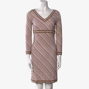 Michael Kors pattern 00s rayon 3/4 sleeve dress